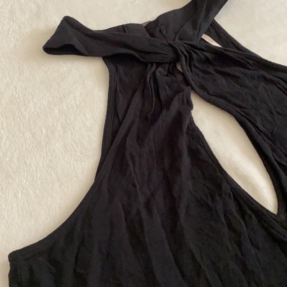 Free People | Twist & Shout Keyhole Buckle Halter Tank Top Black OB524991 (XS) - Picture 6 of 16